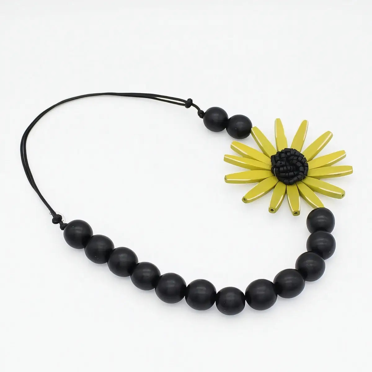 SYLCA Chunky Chartreuse Flower Statement Necklace - SD24N23 - CHARTREUSE