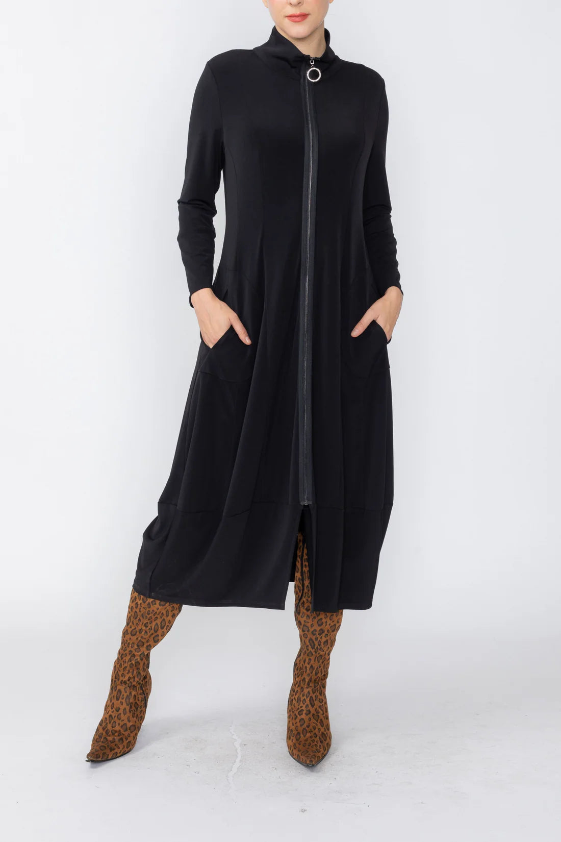 IC COLLECTION Dress - 7713D - BLACK