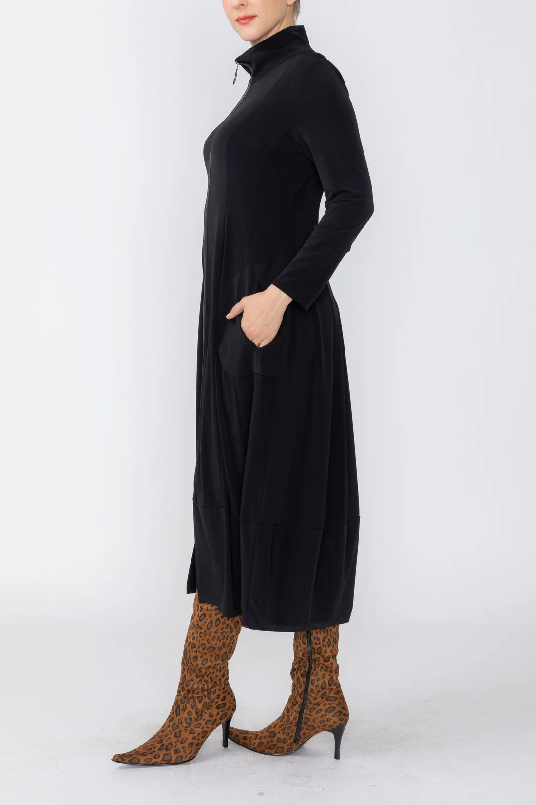 IC COLLECTION Dress - 7713D - BLACK