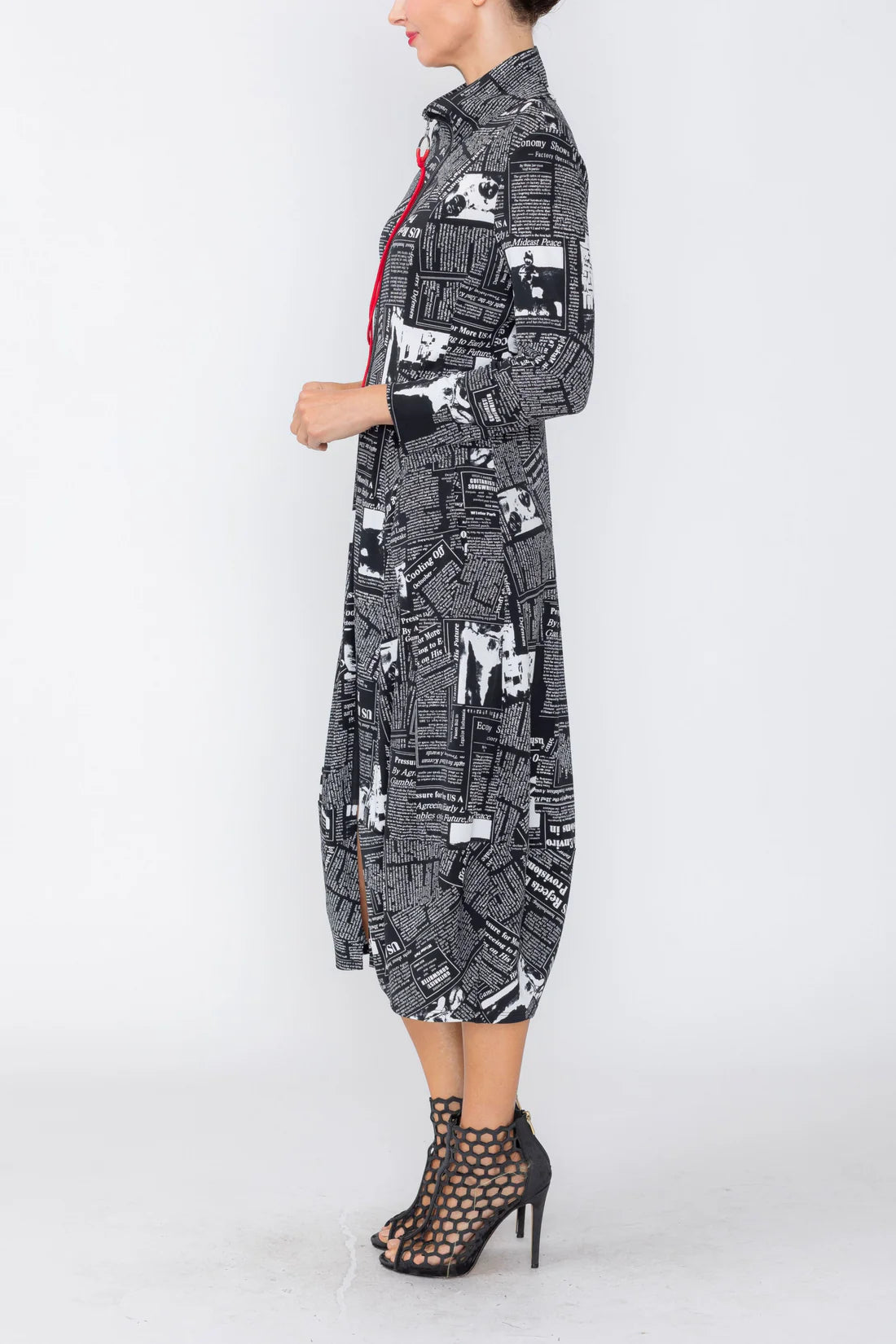 IC COLLECTION Dress - 7714D - BLACK