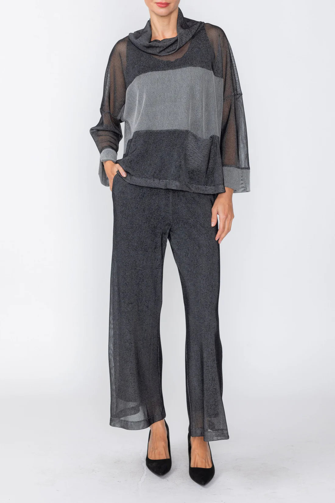 IC COLLECTION Pant - 7721P - BLACK
