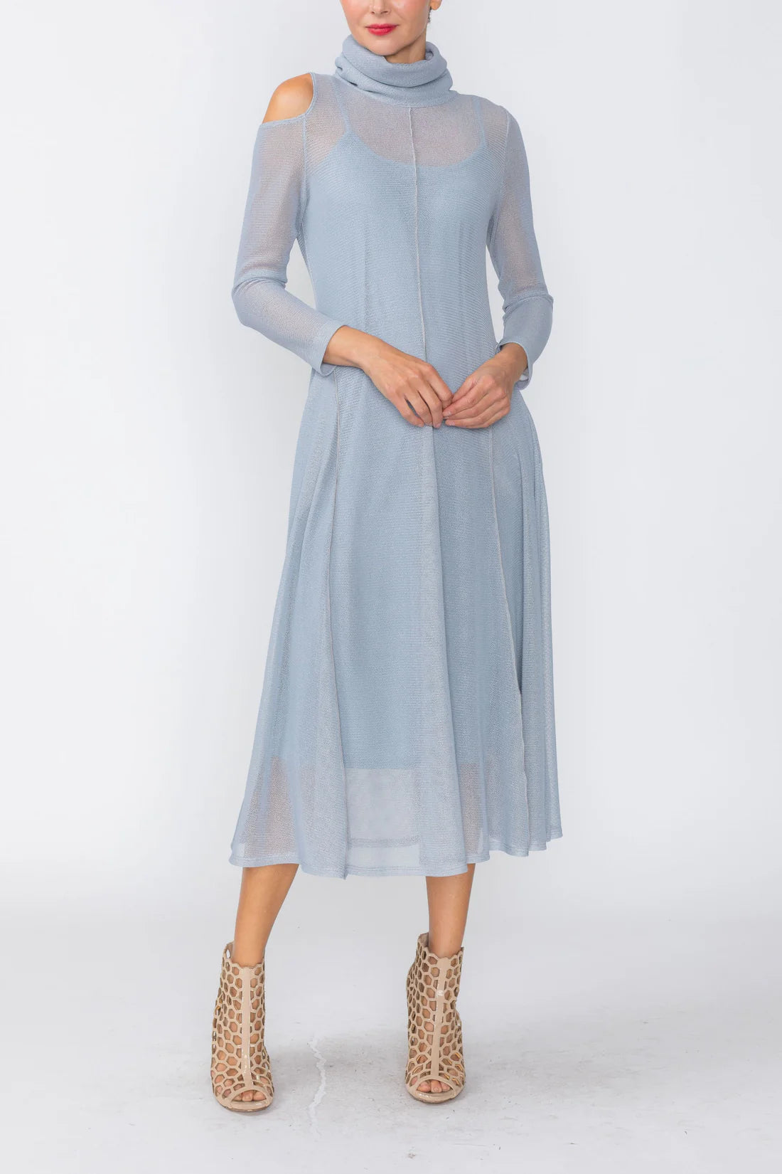 IC COLLECTION Dress - 7723D - GRAY