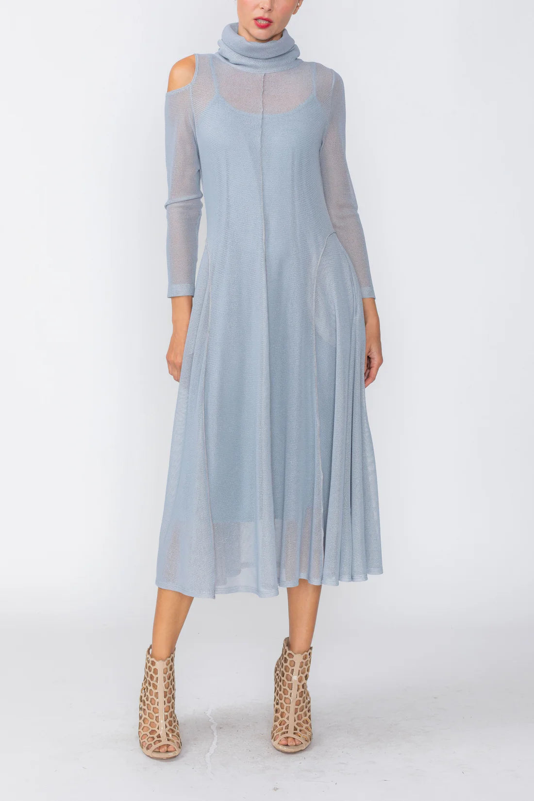 IC COLLECTION Dress - 7723D - GRAY