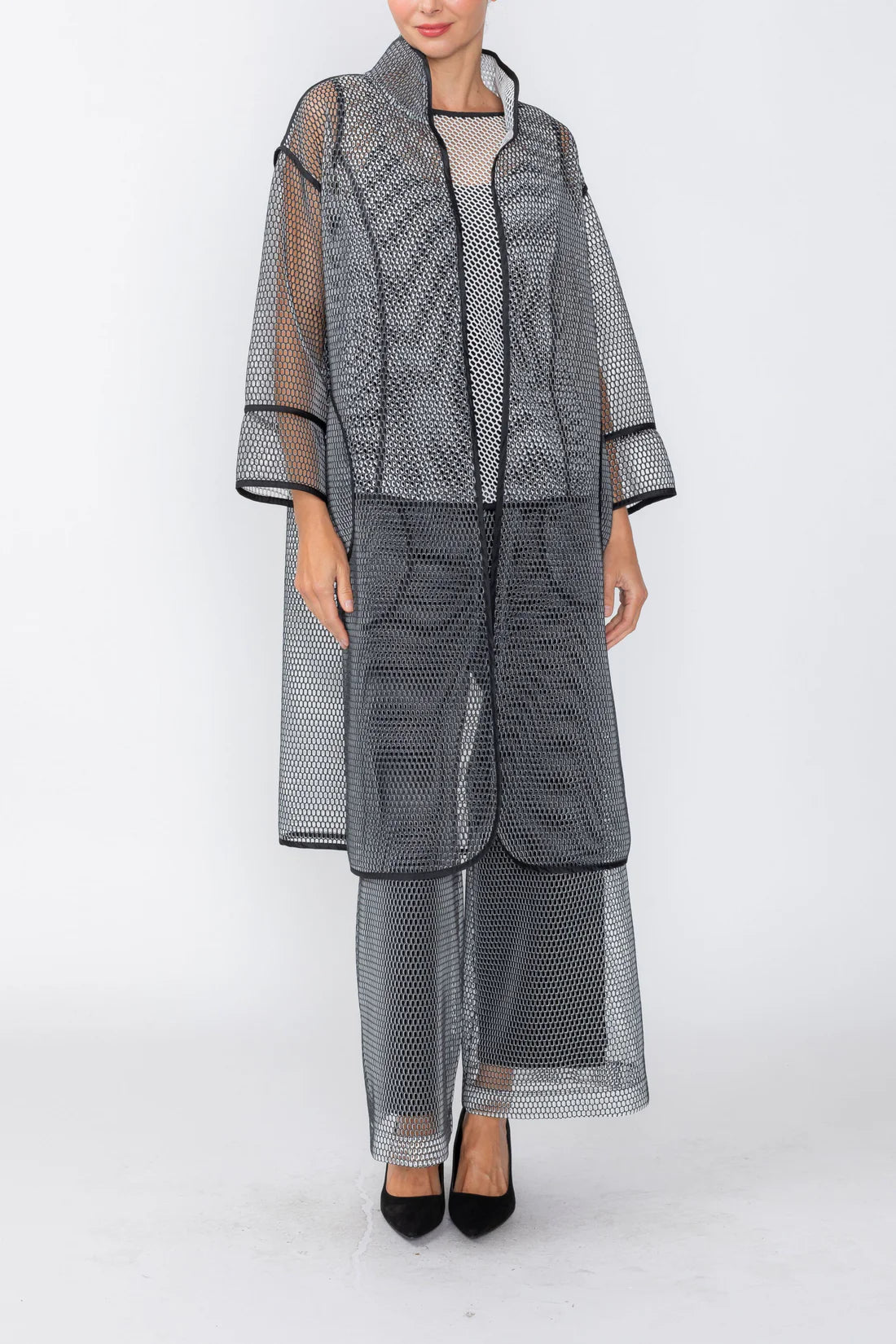 IC COLLECTION Jacket - 7725J - BLACK AND WHITE