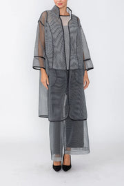 IC COLLECTION Jacket - 7725J - BLACK AND WHITE