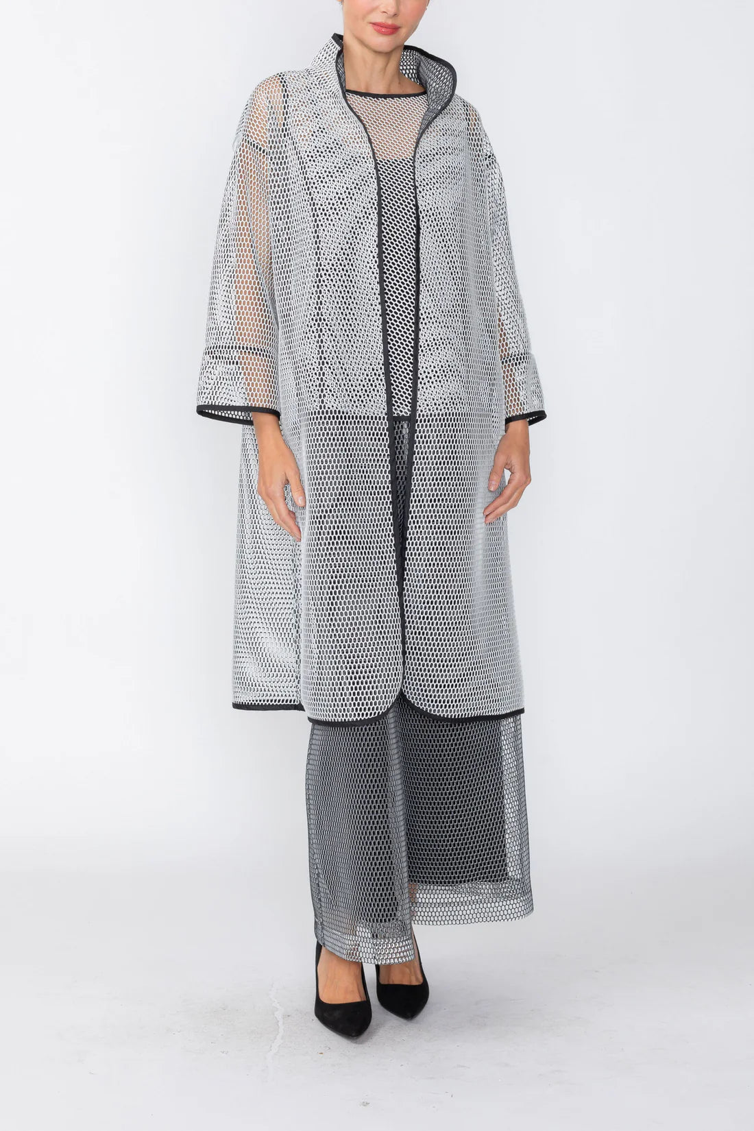 IC COLLECTION Jacket - 7725J - BLACK AND WHITE