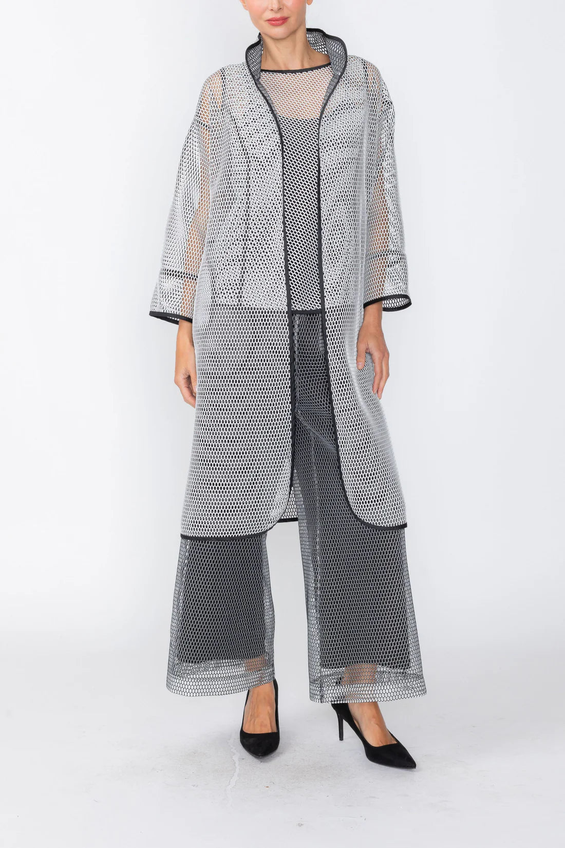 IC COLLECTION Jacket - 7725J - BLACK AND WHITE