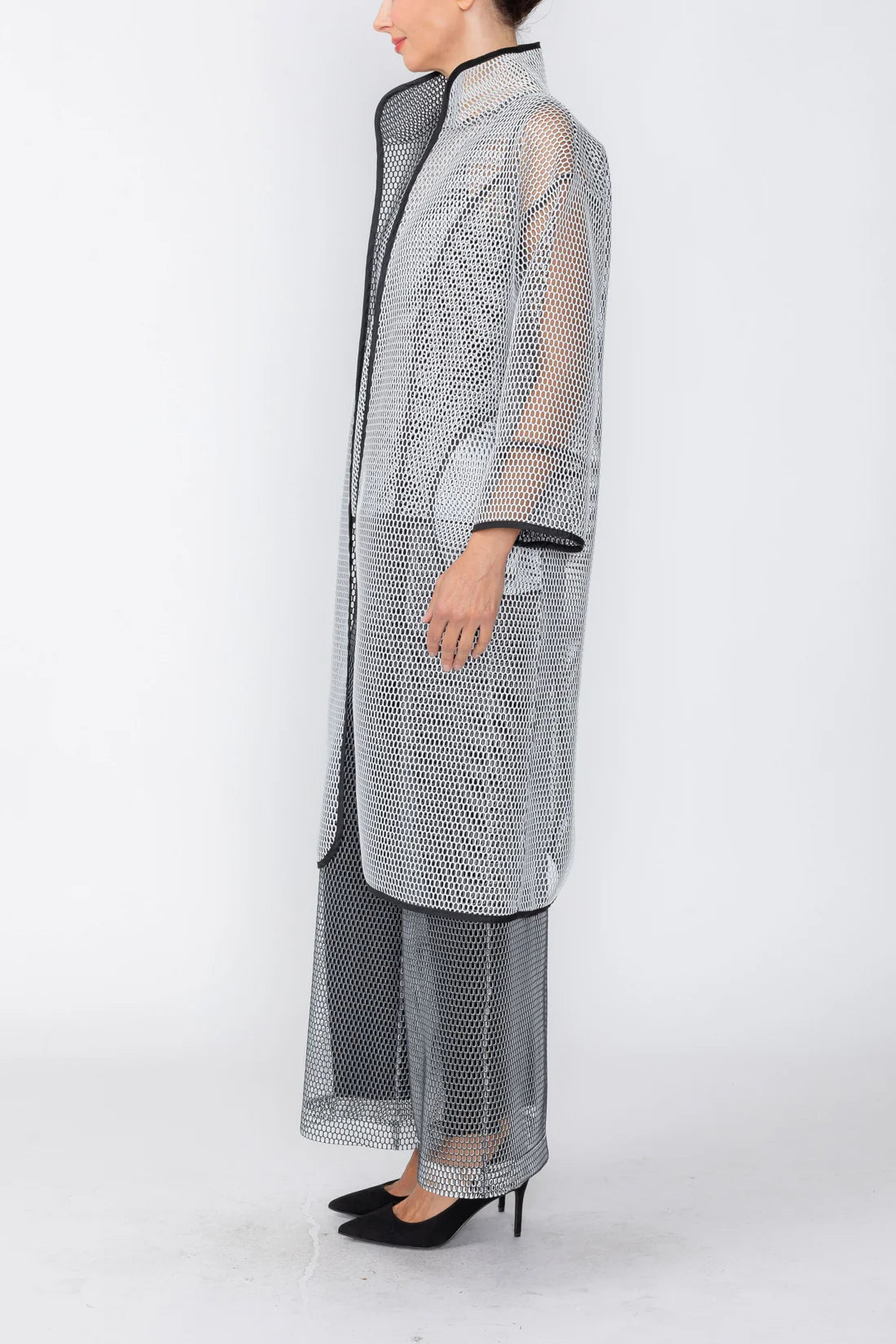 IC COLLECTION Jacket - 7725J - BLACK AND WHITE