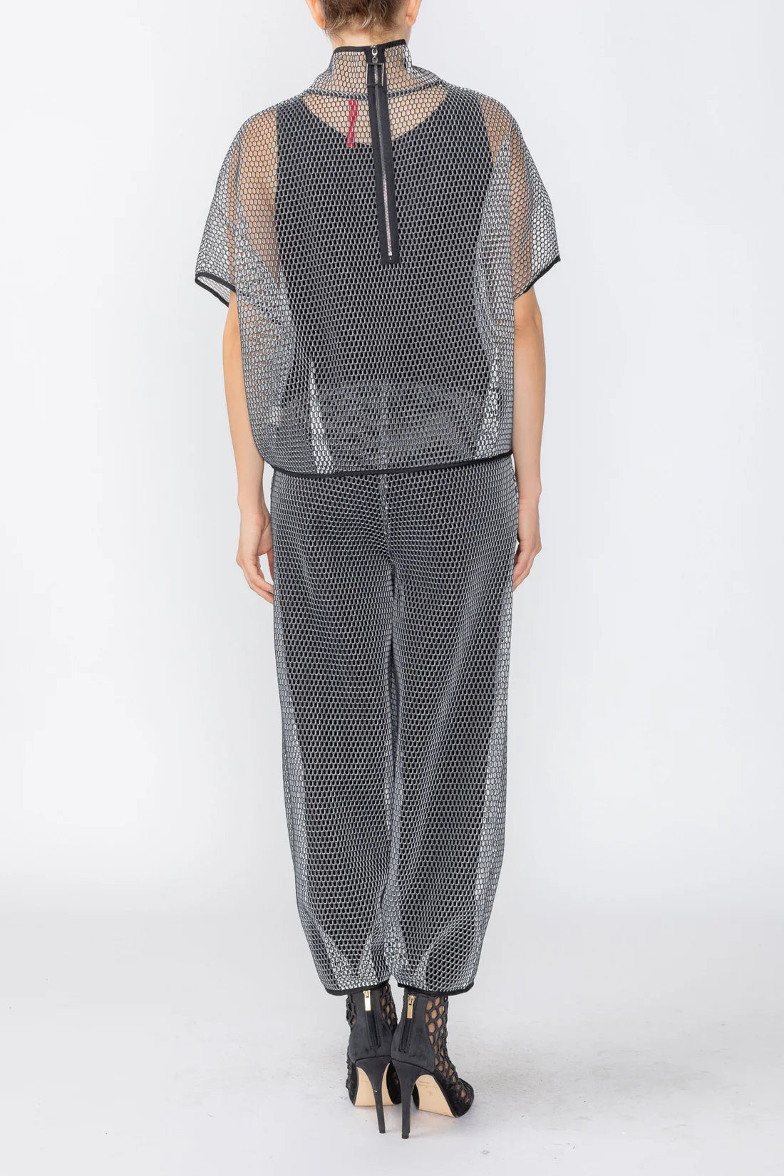 IC COLLECTION Top - 7727T - BLACK AND WHITE
