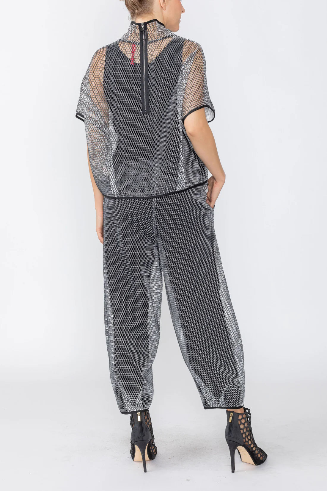 IC COLLECTION Pant - 7726P - BLACK AND WHITE