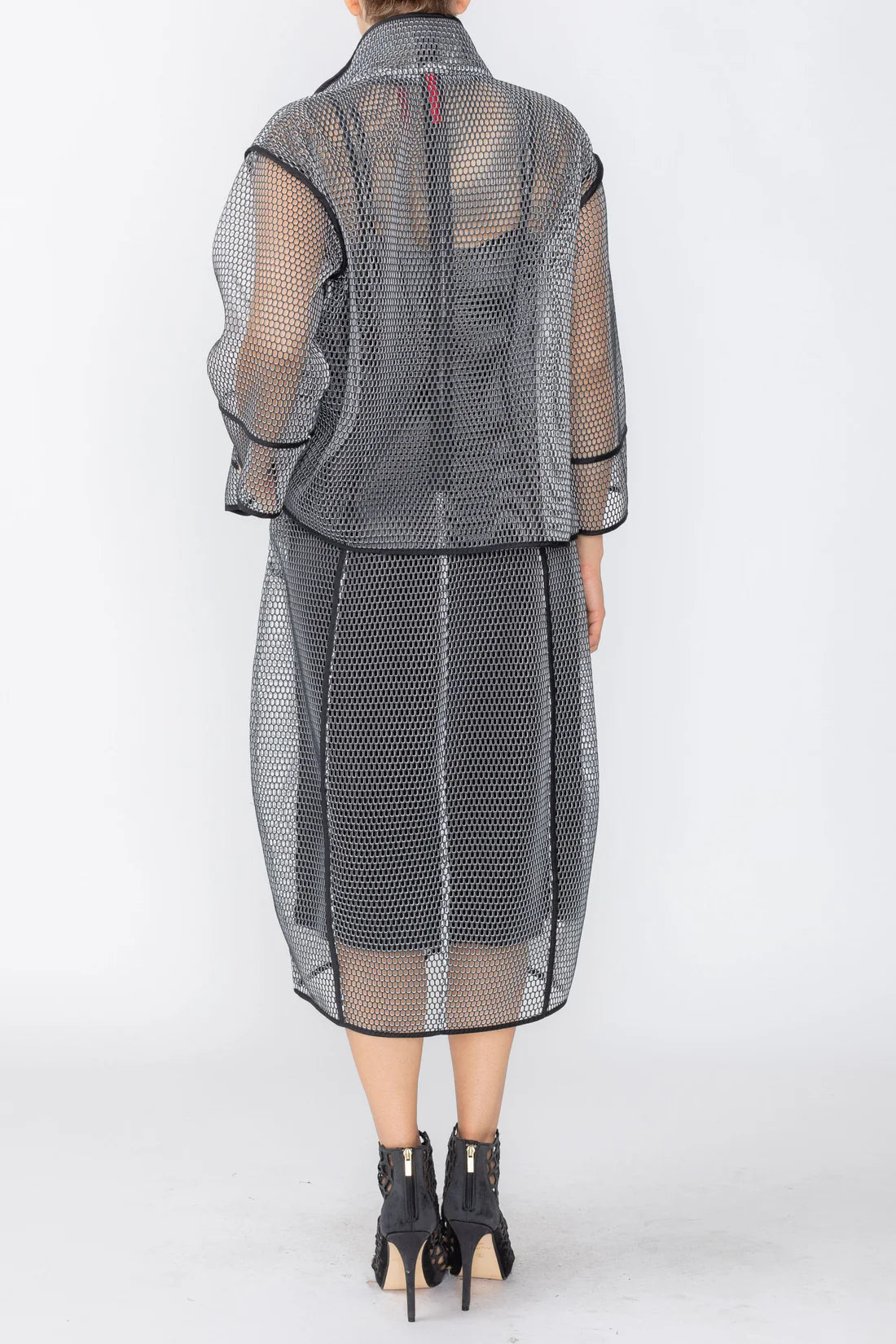 IC COLLECTION Jacket - 7732J - BLACK AND WHITE