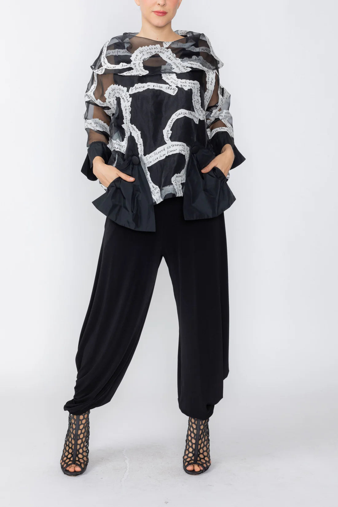 IC COLLECTION Top - 7737T - BLACK