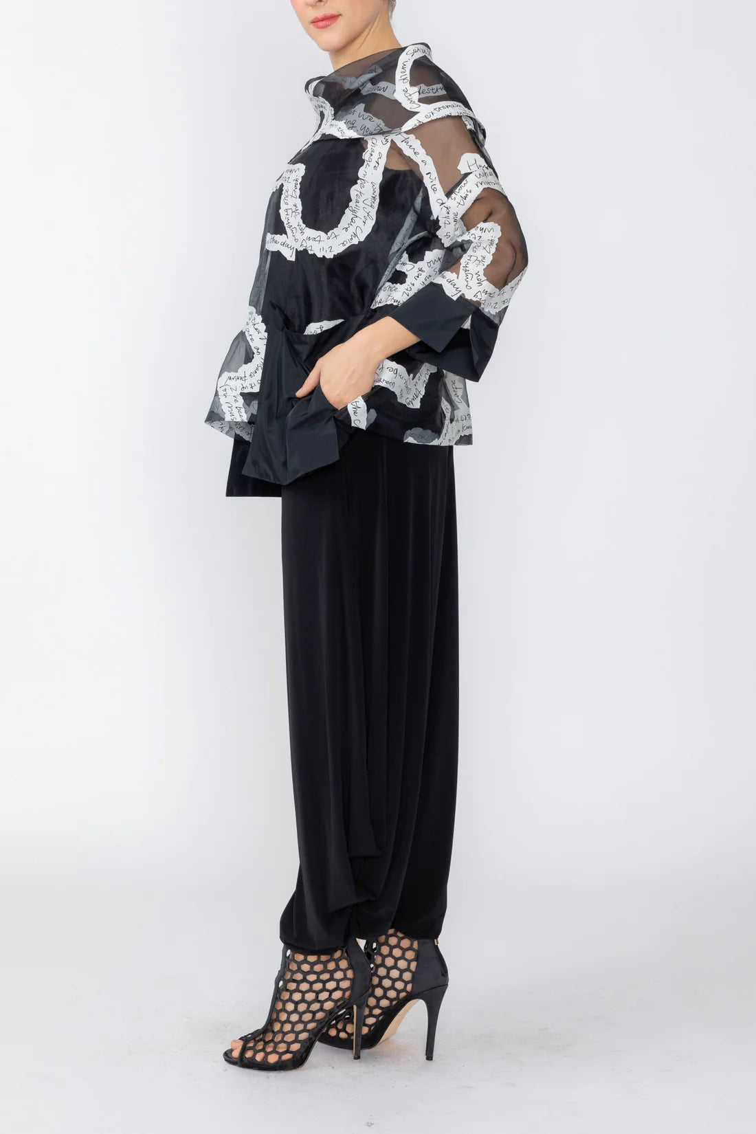 IC COLLECTION Top - 7737T - BLACK