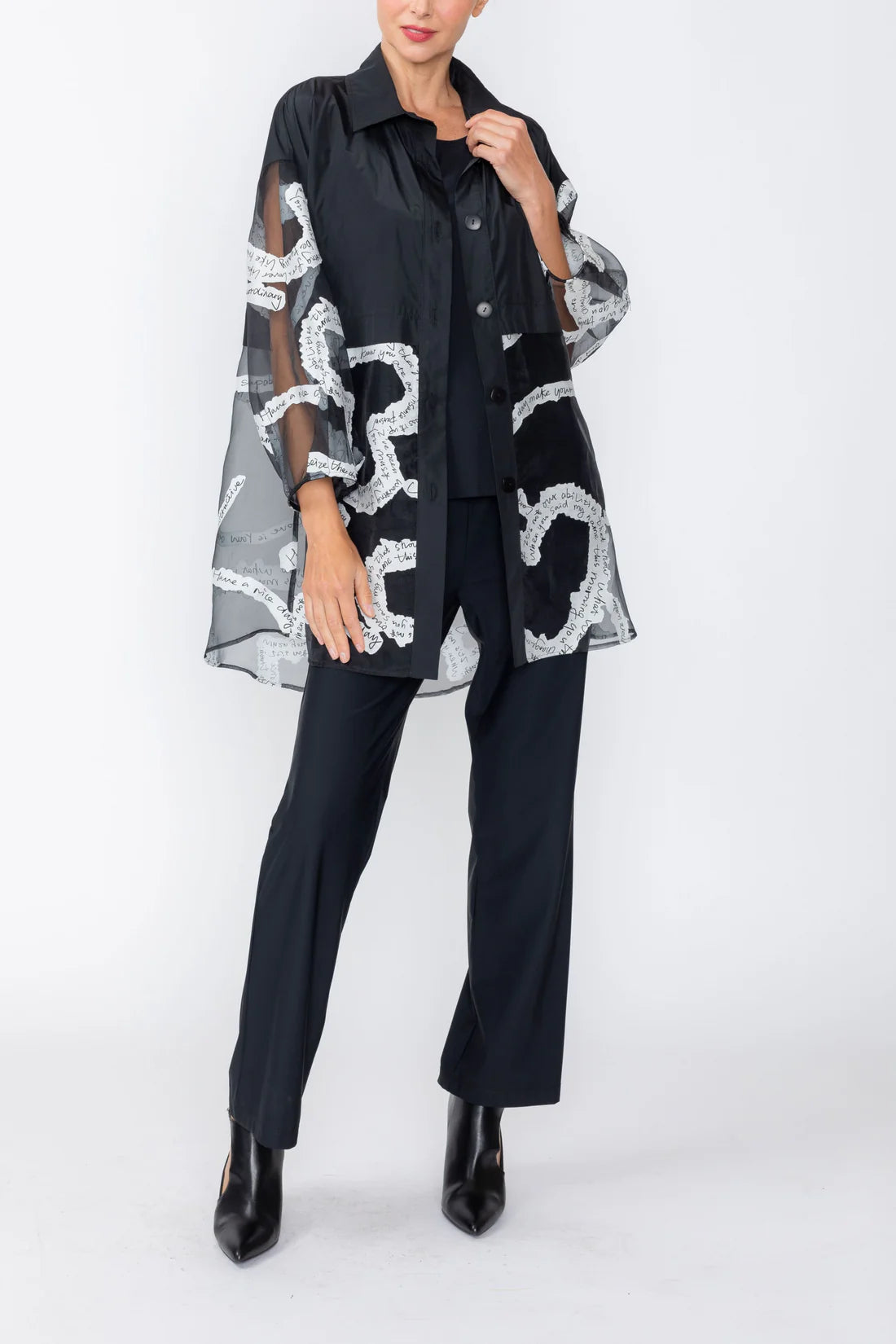 IC COLLECTION Blouse - 7738B - BLACK