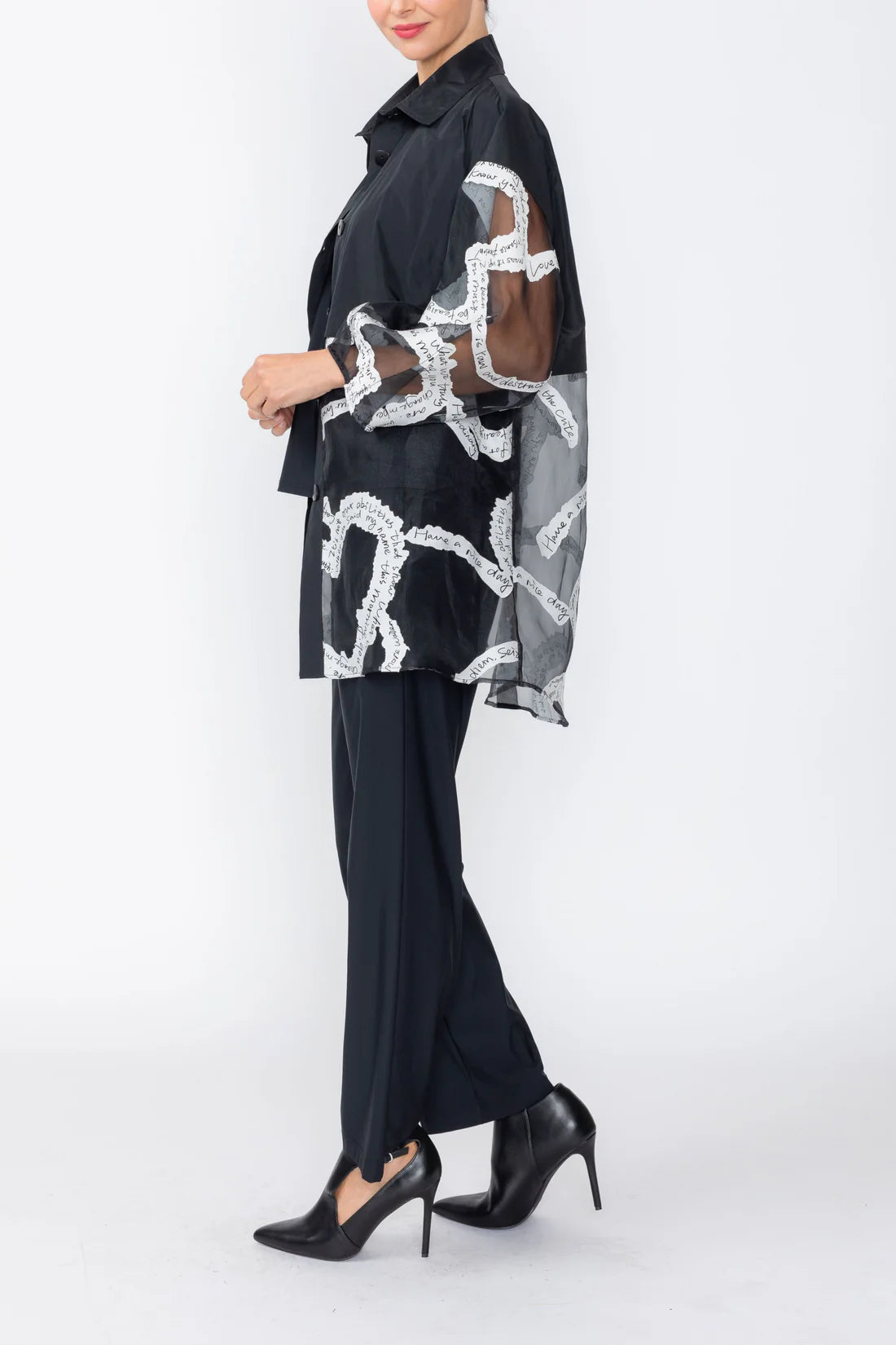 IC COLLECTION Blouse - 7738B - BLACK