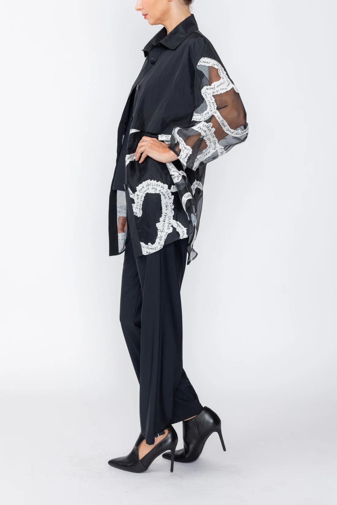 IC COLLECTION Blouse - 7738B - BLACK