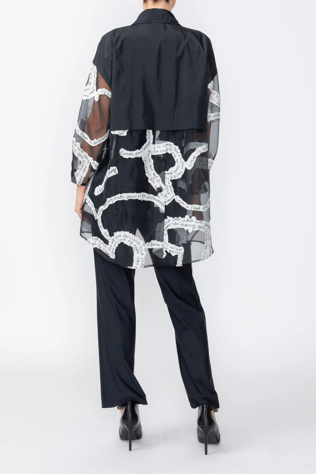 IC COLLECTION Blouse - 7738B - BLACK