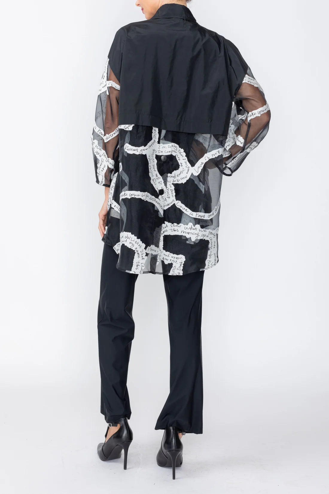 IC COLLECTION Blouse - 7738B - BLACK
