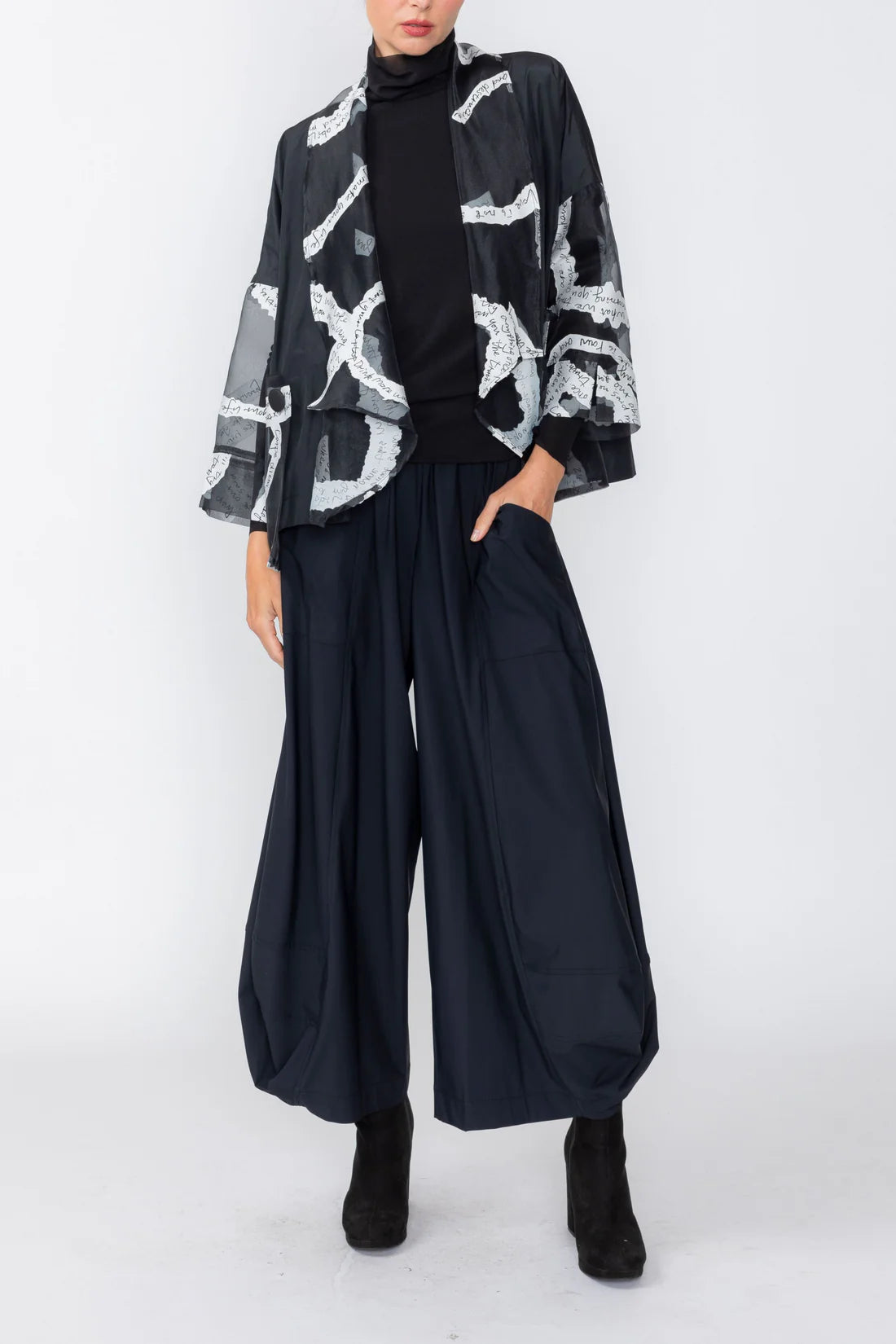 IC COLLECTION Jacket - 7740J - BLACK