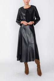 IC COLLECTION Skirt - 8065S - BLACK