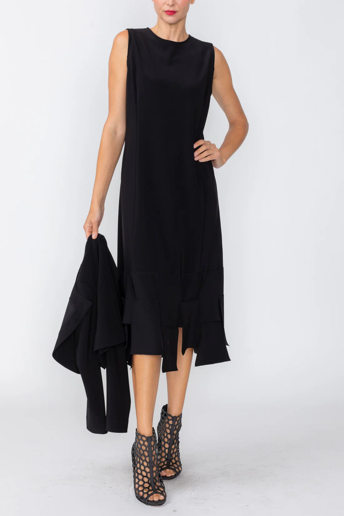 IC COLLECTION Dress - 7755D - BLACK
