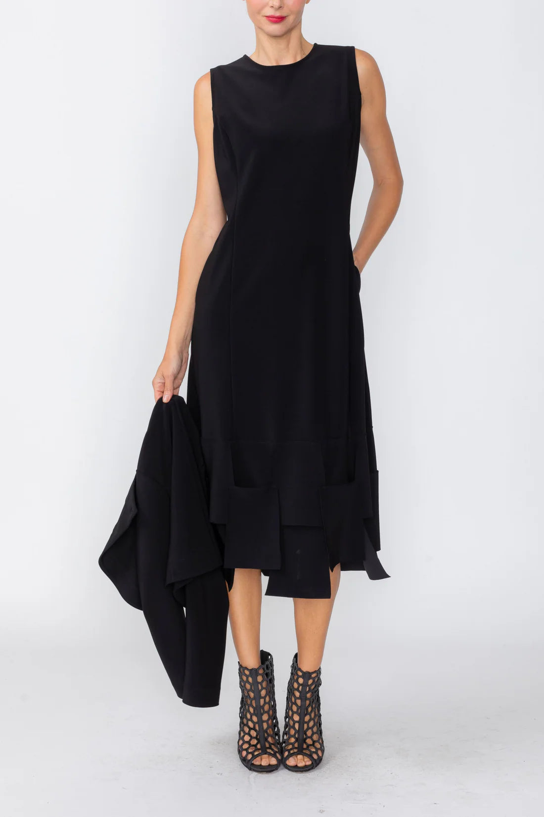 IC COLLECTION Dress - 7755D - BLACK