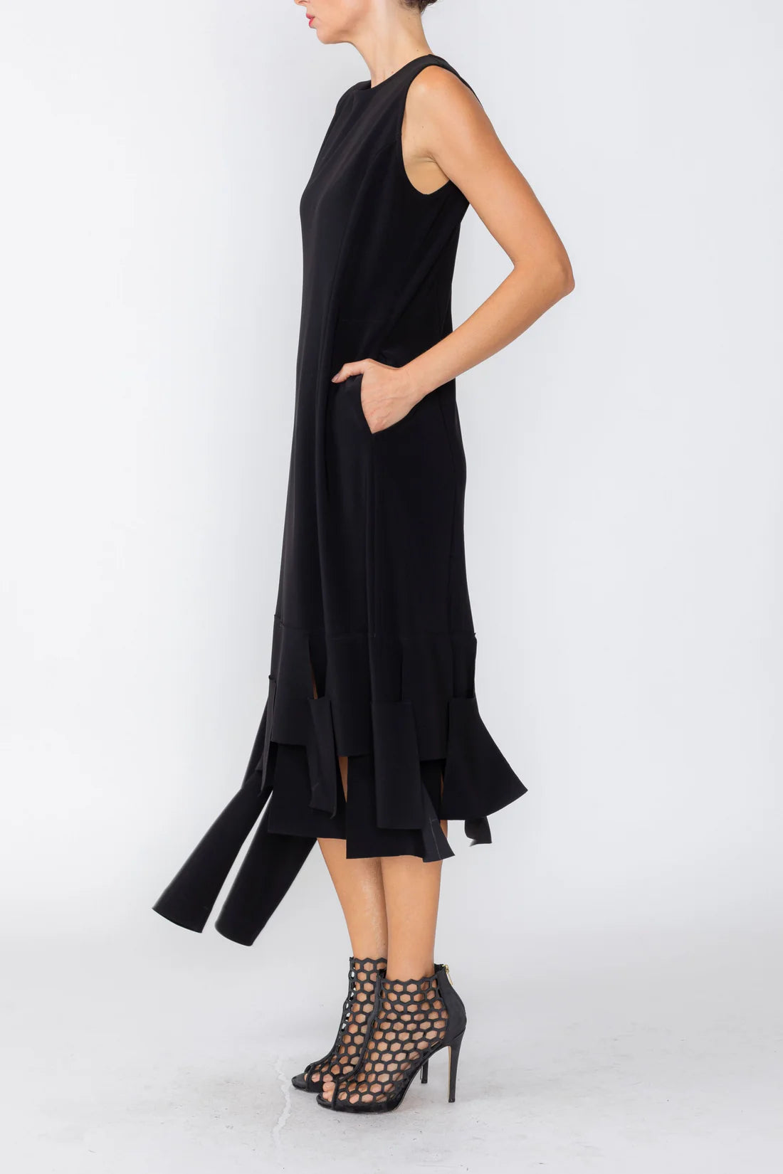 IC COLLECTION Dress - 7755D - BLACK