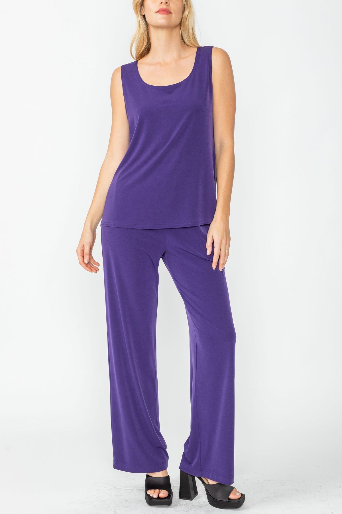 IC COLLECTION Top and Pants - 7760TP - PLUM
