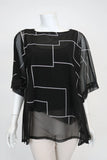 IC COLLECTION Top - 7785T - Black and White