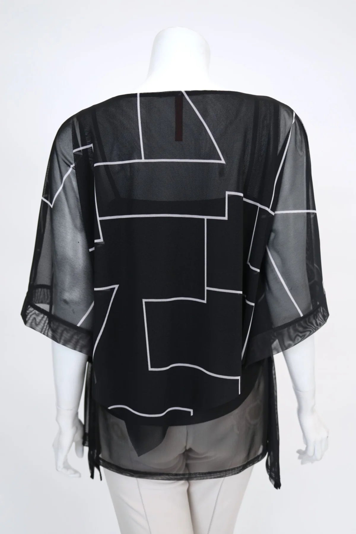 IC COLLECTION Top - 7785T - Black and White