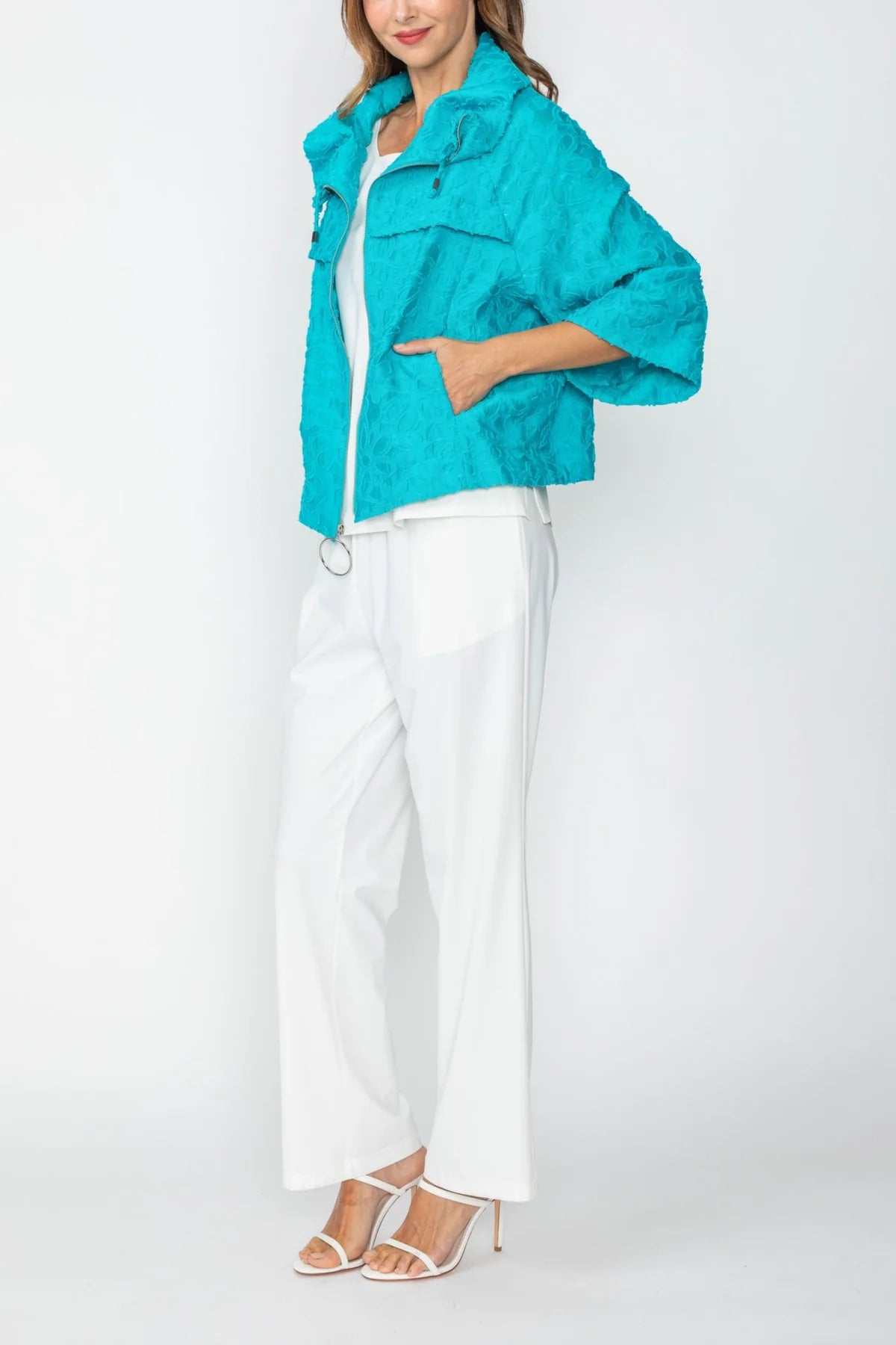 IC COLLECTION Jacket - 7786J - Turquoise