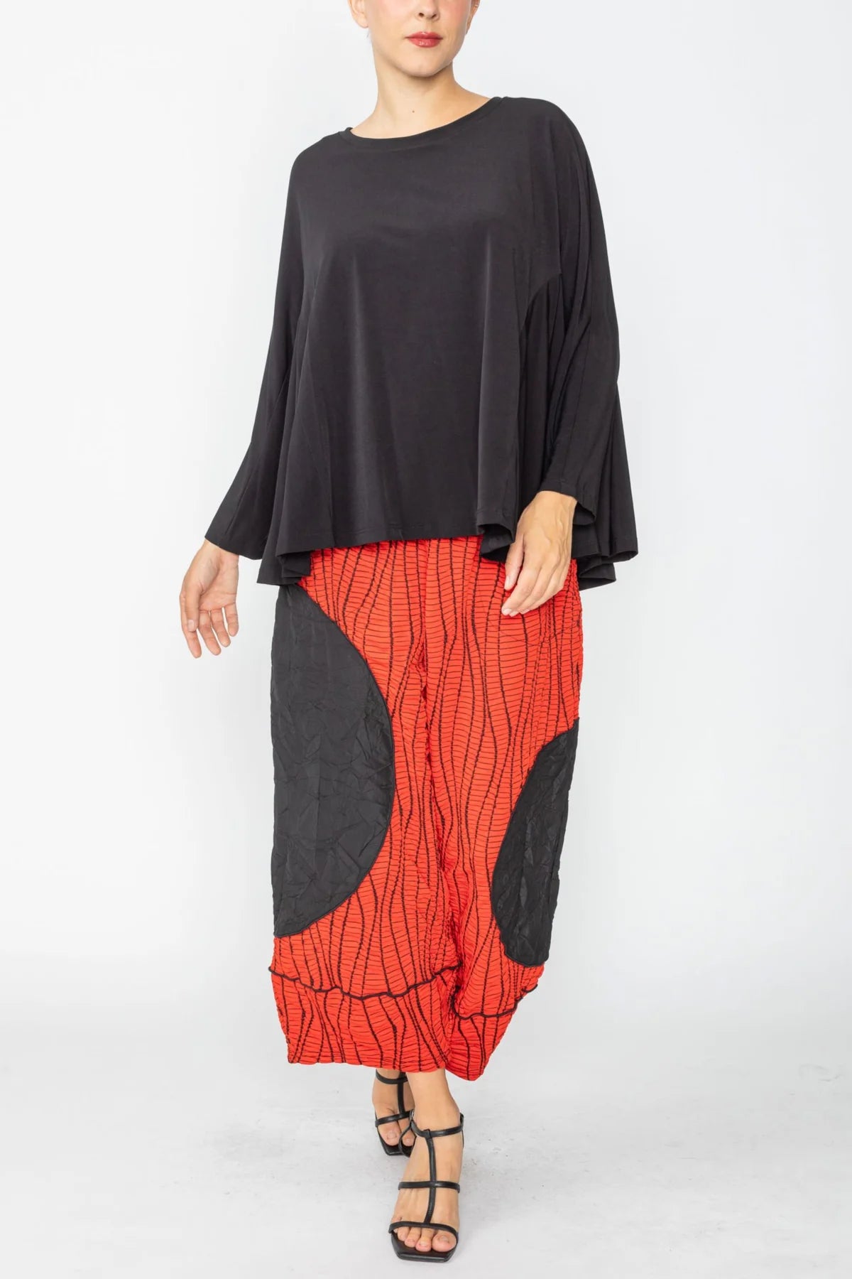 IC COLLECTION Pant - 7792P - Black and Red