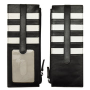 ili New York - DOUBLE SIDED LONG CREDIT CARD HOLDER - 7800 - Black and White