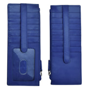 ili New York - DOUBLE SIDED LONG CREDIT CARD HOLDER - 7800 - Cobalt