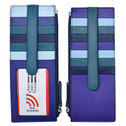 ili New York - DOUBLE SIDED LONG CREDIT CARD HOLDER - 7800 - Denim Multi