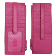 ili New York - DOUBLE SIDED LONG CREDIT CARD HOLDER - 7800 - Fab Fuschia