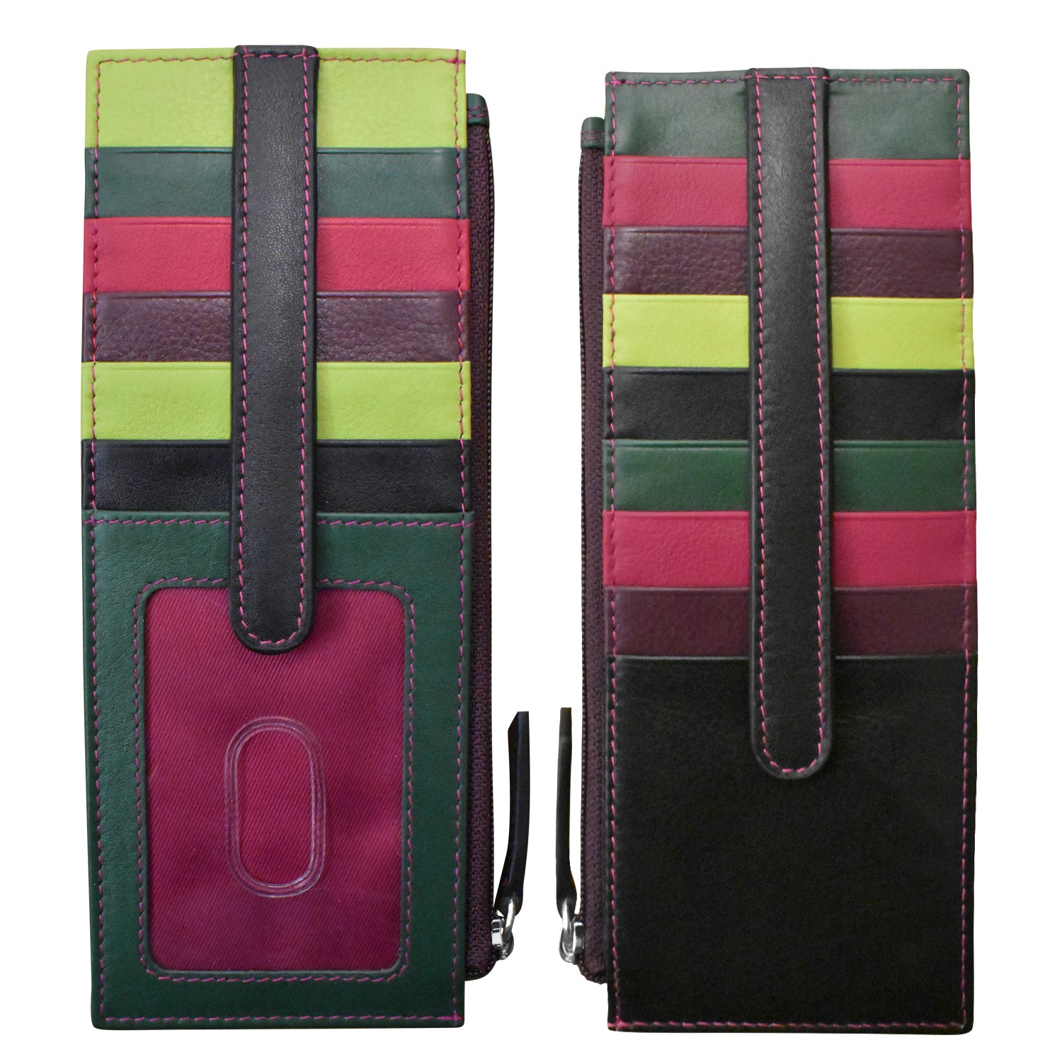 ili New York - DOUBLE SIDED LONG CREDIT CARD HOLDER - 7800 - Forest Multi