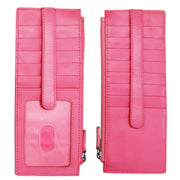 ili New York - DOUBLE SIDED LONG CREDIT CARD HOLDER - 7800 - Hot Pink