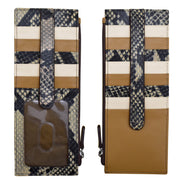 ili New York - DOUBLE SIDED LONG CREDIT CARD HOLDER - 7800 - Neutral Snake