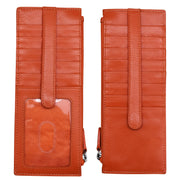 ili New York - DOUBLE SIDED LONG CREDIT CARD HOLDER - 7800 - Orange