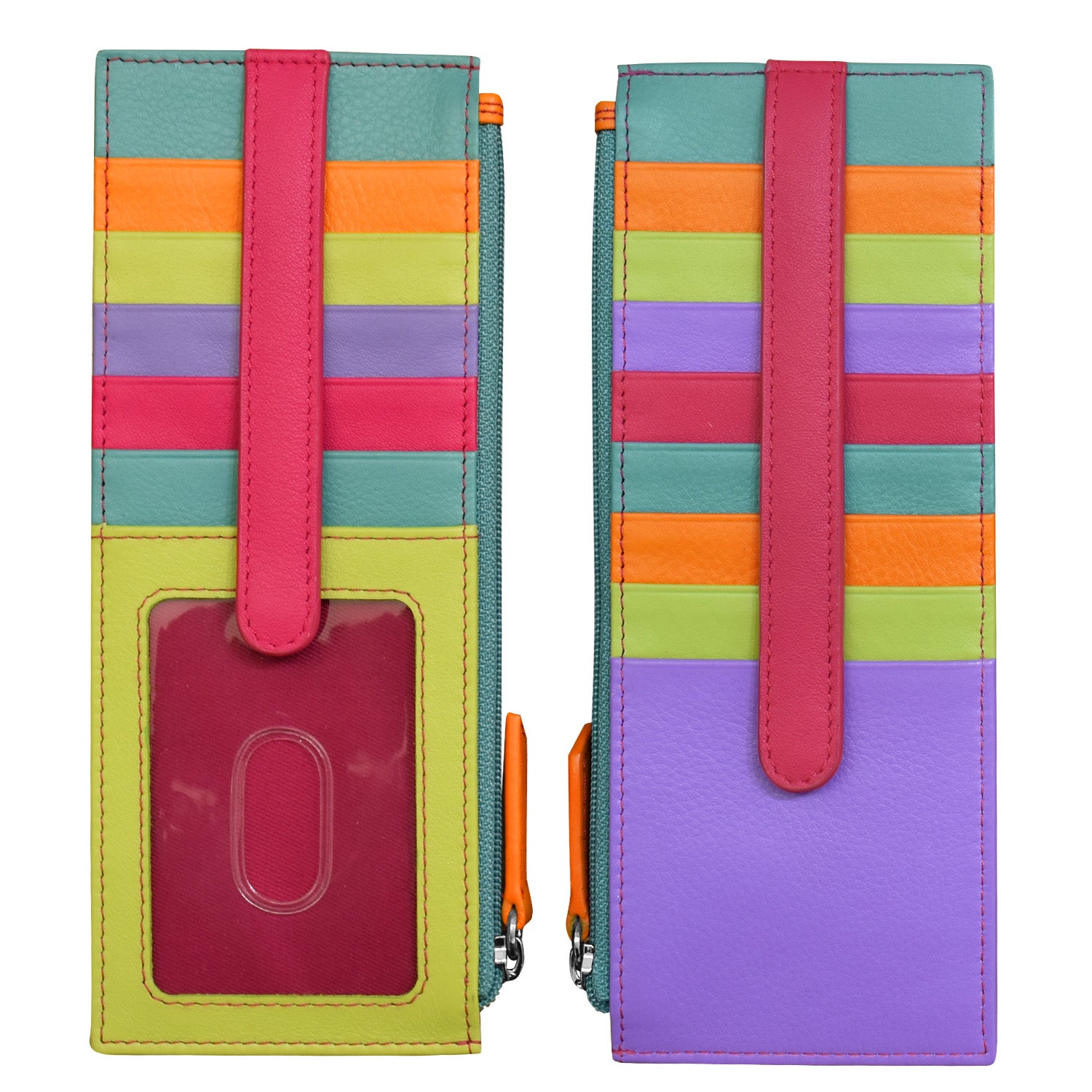 ili New York - DOUBLE SIDED LONG CREDIT CARD HOLDER - 7800 - Palm Beach