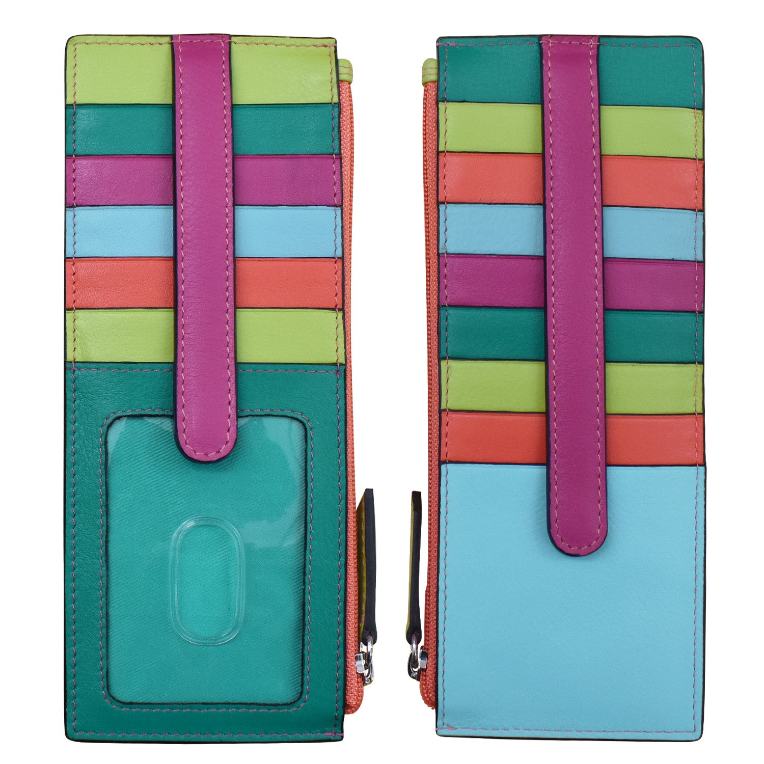 ili New York - DOUBLE SIDED LONG CREDIT CARD HOLDER - 7800 - Paradise Multi