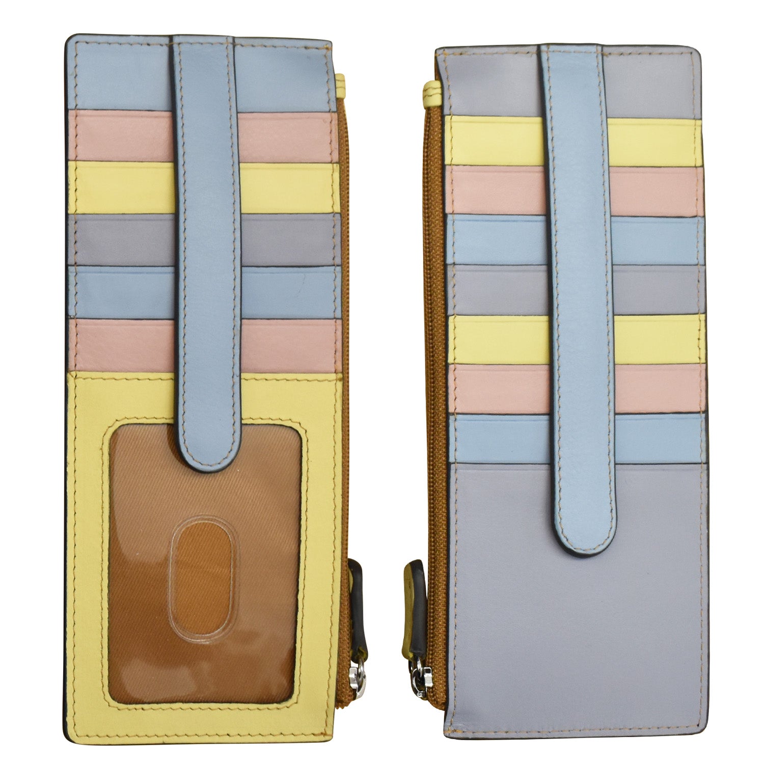 ili New York - DOUBLE SIDED LONG CREDIT CARD HOLDER - 7800 - Pastel Multi