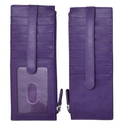 ili New York - DOUBLE SIDED LONG CREDIT CARD HOLDER - 7800 - Purple