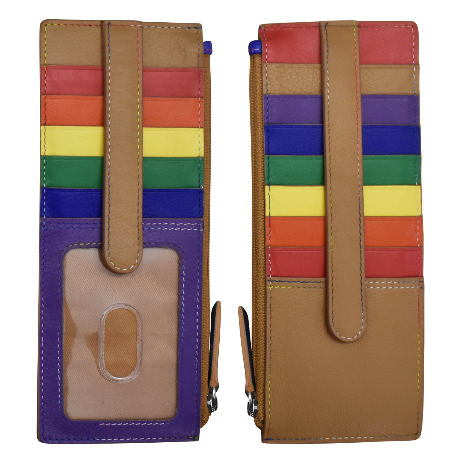ili New York - DOUBLE SIDED LONG CREDIT CARD HOLDER - 7800 - Rainbow Multi