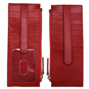 ili New York - DOUBLE SIDED LONG CREDIT CARD HOLDER - 7800 - Red