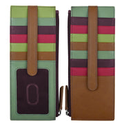 ili New York - DOUBLE SIDED LONG CREDIT CARD HOLDER - 7800 - Sage Multi