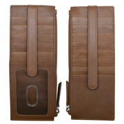 ili New York - DOUBLE SIDED LONG CREDIT CARD HOLDER - 7800 - Toffee