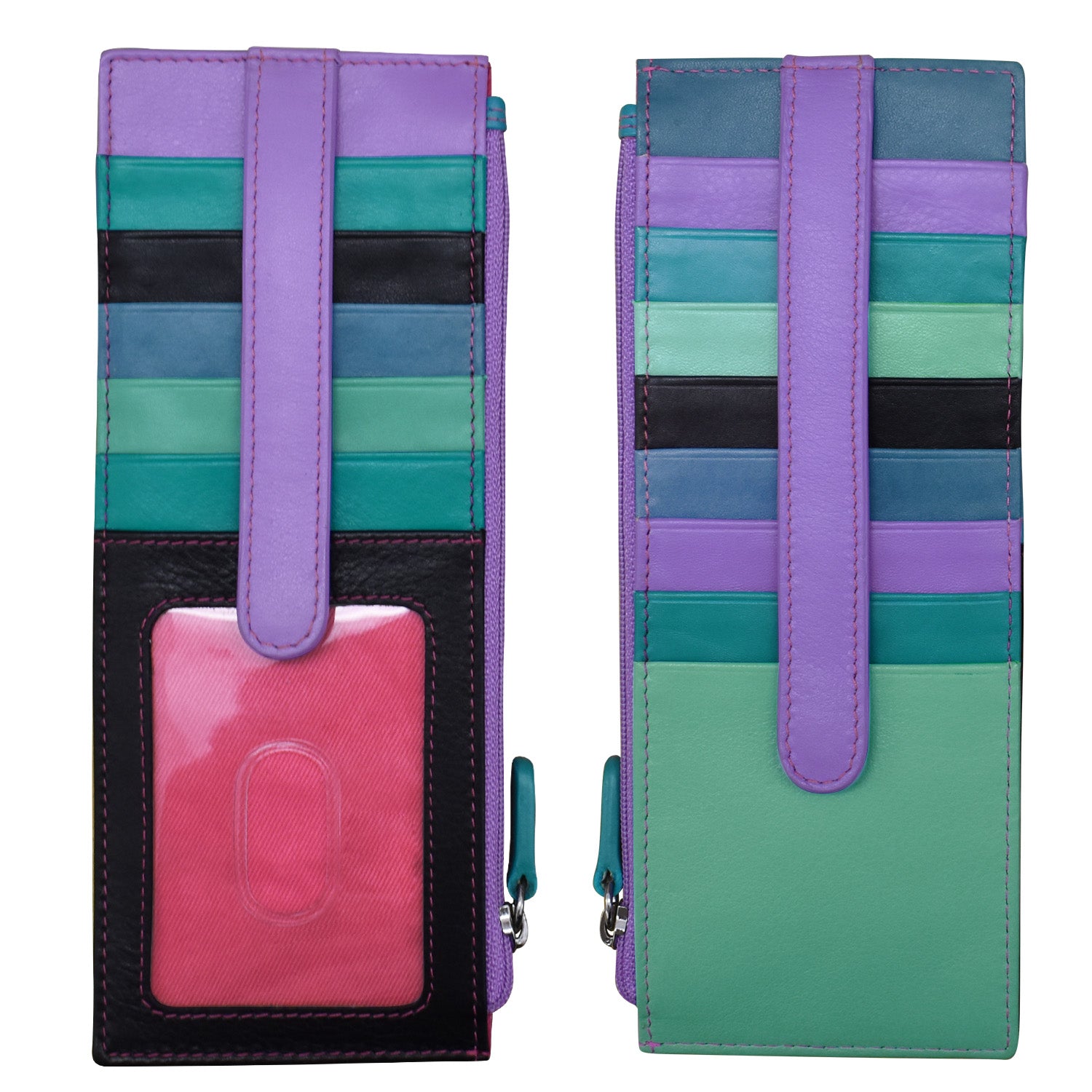 ili New York - DOUBLE SIDED LONG CREDIT CARD HOLDER - 7800 - Midnight