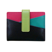 ili New York - MINI ASYMMETRIC CARD WALLET WITH TAB - 7803 - Black Brights